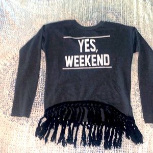 So Nikki “ Yes, Weekend” Hoodie  - Girls Size S (7/8)